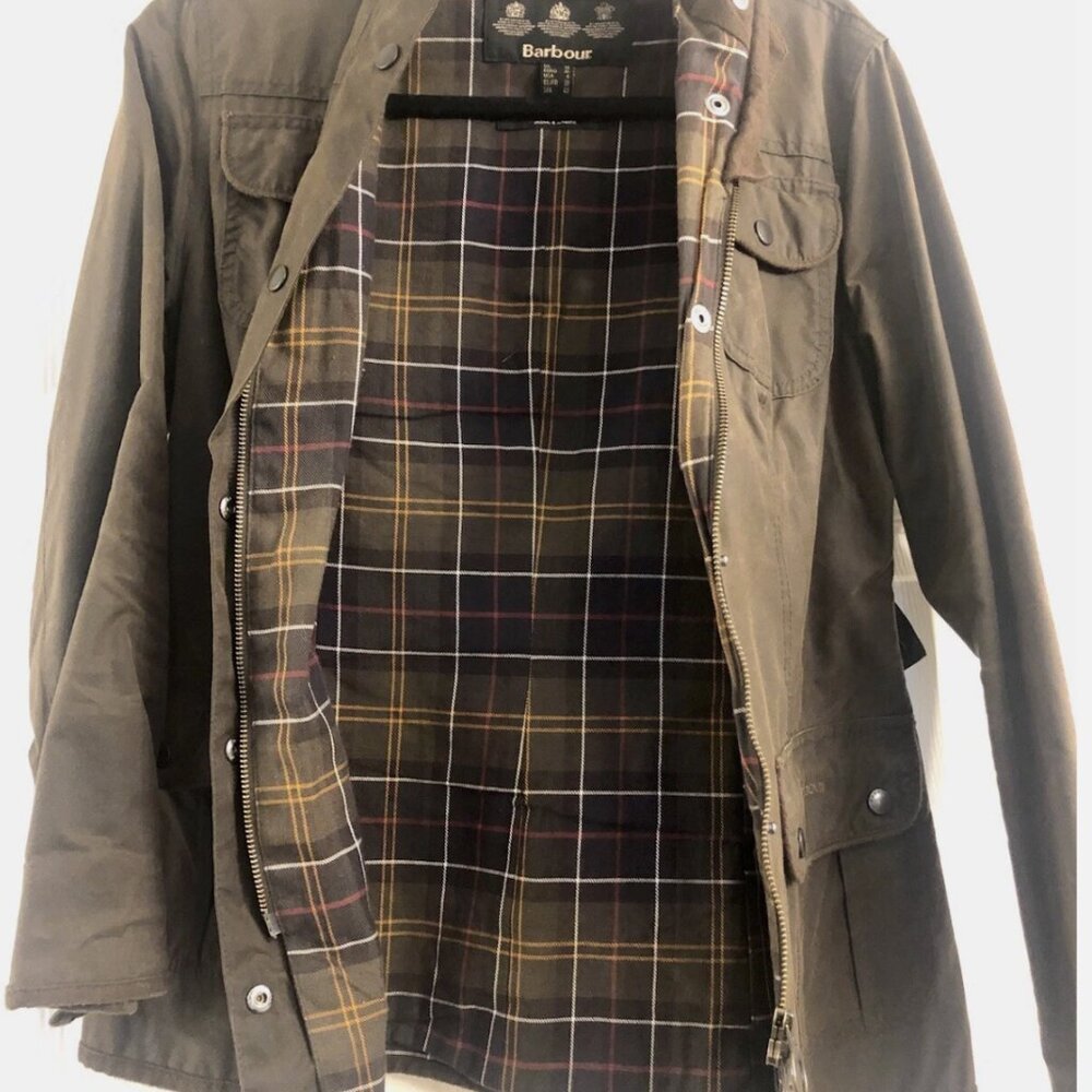 Barbour Defence Cotton Wax Jacket - Picture 3 of 7